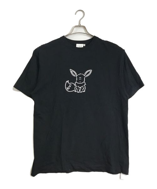 BEAMS（ビームス）BEAMS (ビームス) 長場雄 Yu NAGABA ポケモンカードゲーム Osuwari Design イーブイ T-shirt  TEE  おすわりデザイン　ポケモン　半袖　S/S ブラック サイズ:XLの古着・服飾アイテム