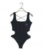 TW×Needlesトゥ×ニードルズ）の古着「刺繍パピヨンサイドカットタンクトップボディースーツ Side Cut Rib Bodysuit」｜ブラック