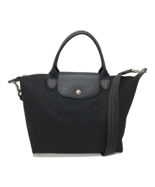 LONGCHAMP（ロンシャン）LONGCHAMP (ロンシャン) ル プリアージュ ネオ 2WAYバッグ　ハンドバッグ　ショルダーバッグ ブラック サイズ:実寸参照の古着・服飾アイテム