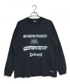 Schott×NEIGHBORHOODショット×ネイバーフッド）の古着「KOSTAS SEREMETIS/LS T-SHIRT/ロングカットソー」｜ブラック