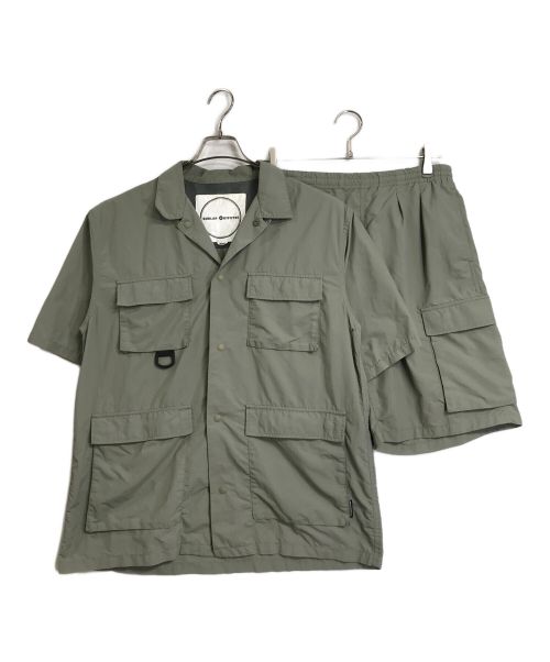 BURLAP OUTFITTER（バーラップアウトフィッター）セットアップ 別注 SupplexNylon S/S SHIRTS SupplexNylon CARGO1/2  半袖シャツ　ハーフパンツ　カーゴパンツ  アウトドア　ミリタリー　ナイロンの古着・服飾アイテム