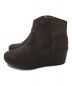 crocs (クロックス) Leigh Synth Suede Wedge Bootie Esp W7 レザーブーツ ブラウン サイズ:23センチ：4480円