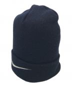 NIKEナイキ）の古着「90’Ｓ刺繍スウォッシュニット帽/90年代/アクリルニット帽」｜ブラック
