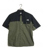 THE NORTH FACEザ ノース フェイス）の古着「NUPTSE SHIRT ヌプシシャツ　半袖シャツ　ナイロンシャツ　オリーブニュートープ」｜オリーブニュートープ