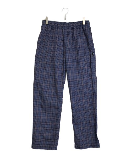 stussy（ステューシー）stussy (ステューシー) イージーチェックパンツ/MINI CHECK BEACH PANT パープル サイズ:Sの古着・服飾アイテム