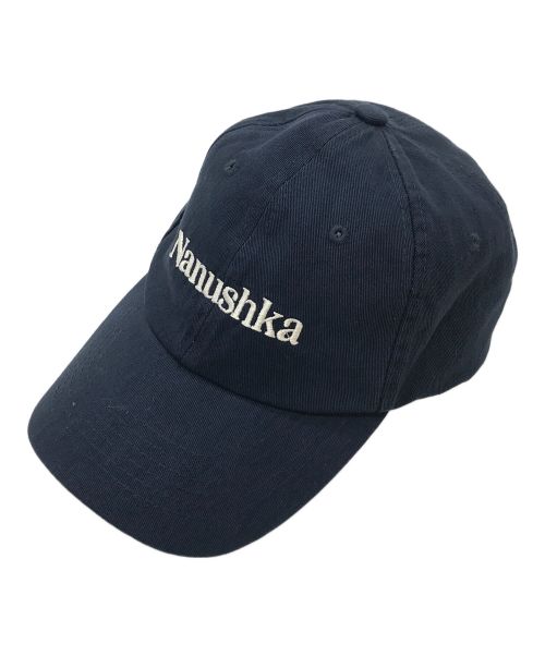 nanushka（ナヌーシュカ）nanushka (ナヌーシュカ) VAL CAP　コットンキャップ　 ネイビー サイズ:実寸参照の古着・服飾アイテム