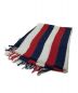 GUCCI (グッチ) STRIPE SILK SCARF レーヨンシルクロゴスカーフ トリコロールカラー サイズ:実寸参照：13000円