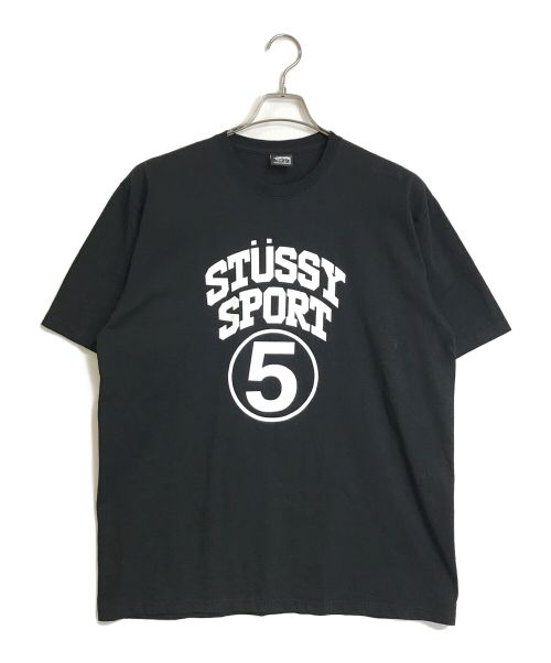 stussy（ステューシー）stussy (ステューシー) 5 SPORT TEE  半袖　Tシャツ　S/S  24SS ブラック×ホワイト サイズ:Lの古着・服飾アイテム