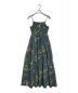 DELIY（デリー）の古着「MARUGERITE PRINT LONG DRESS マーガレット柄ロングワンピース　ロングドレス　キャミソールワンピース　24年モデル」｜グリーン