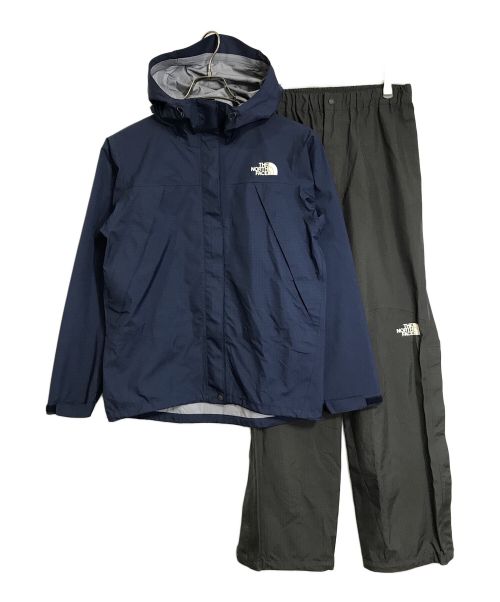 THE NORTH FACE（ザ ノース フェイス）THE NORTH FACE (ザ ノース フェイス) セットアップ RAINTEX AERO レインテックスエアロ　アウトドア　レインウェア　ナイロンジャケット ネイビー サイズ:Mの古着・服飾アイテム