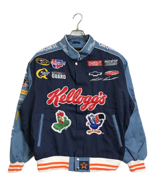 CHASE（チェイス）CHASE (チェイス) 【古着】90’S レーシングジャケット kellogg's racing  ケロッグ　企業ロゴ　90年代 インディゴ サイズ:Lの古着・服飾アイテム