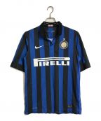 NIKEナイキ）の古着「ゲームシャツ 襟付き INTER MILAN 11/12 HOME JERSEY スポーツウェア」｜ブラック×ブルー