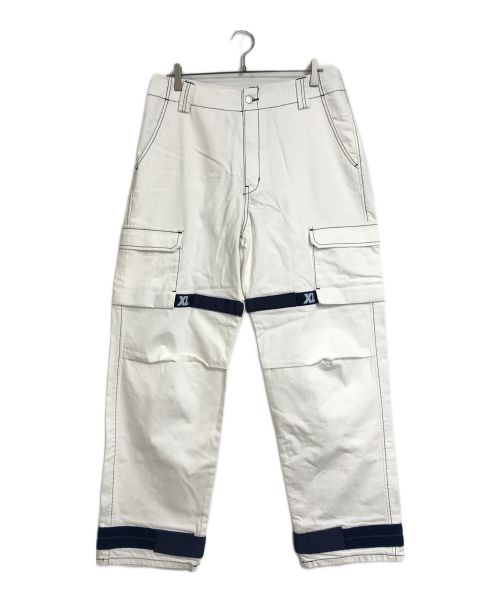 X-LARGE（エクストララージ）X-LARGE (エクストララージ) ADJUSTABLE CARGO PANTS カーゴパンツ　ビッグシルエット ホワイト×ブルー サイズ:36の古着・服飾アイテム