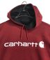 CarHartt (カーハート) ロゴプリントパーカー　フーディー　長袖 レッド サイズ:XL：6000円