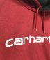 中古・古着 CarHartt (カーハート) ロゴプリントパーカー　フーディー　長袖 レッド サイズ:XL：6000円