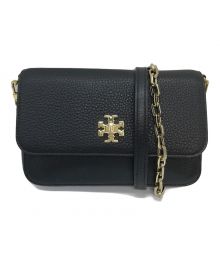 TORY BURCH（トリーバーチ）の古着「ターンロック チェーンショルダーバッグ」｜ブラック×ゴールド