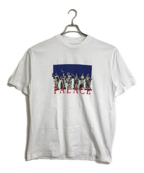 PALACE（パレス）PALACE (パレス) Still T-Shirt  Tシャツ　半袖　S/S  プリントTシャツ　ビッグT ホワイト×ブルー サイズ:XLの古着・服飾アイテム