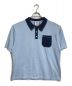 SON OF THE CHEESE（（サノバチーズ））の古着「Hand Stitch Polo Knit   BLUE  ハンドステッチポロシャツ　半袖　S/S」｜スカイブルー