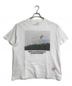 TANGTANGタンタン）の古着「岡本太郎コラボプリントTシャツ　半袖　S/S  フォトT   Tee」｜ホワイト