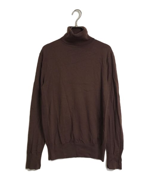 ATON（エイトン）ATON (エイトン) SLOW WOOL TURTLE NECK PULLOVER ブラウン サイズ:2の古着・服飾アイテム