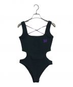 TW×Needlesトゥ×ニードルズ）の古着「刺繍パピヨンサイドカットタンクトップボディースーツ Side Cut Rib Bodysuit」｜ブラック