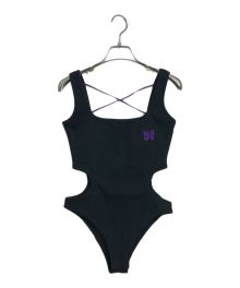 TW×Needles（トゥ×ニードルズ）の古着「刺繍パピヨンサイドカットタンクトップボディースーツ Side Cut Rib Bodysuit」｜ブラック