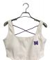 TW (トゥ) Needles (ニードルズ) 刺繍パピヨンサイドカットタンクトップボディースーツ Side Cut Rib Bodysuit ホワイト サイズ:M：8000円