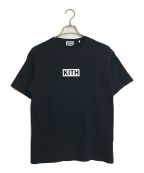 KITHキス）の古着「フロッキーボックスロゴＴシャツ  CLASSIC BOX LOGO TEE」｜ネイビー