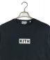 KITH (キス) フロッキーボックスロゴＴシャツ  CLASSIC BOX LOGO TEE ネイビー サイズ:XS：7000円