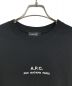 A.P.C. (アーペーセー) HOMME S/S TEE ロゴ刺繍Tシャツ　A.P.C アーペーセー　トップス　ブラック　黒　XS 25082-1-93310 ブラック サイズ:XS：6000円