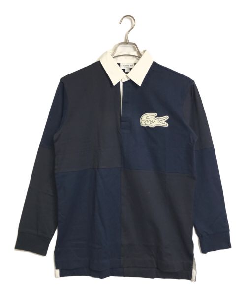 LACOSTE（ラコステ）LACOSTE (ラコステ) カラーブロックラガーシャツ ネイビー サイズ:M 未使用品の古着・服飾アイテム