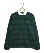 POLO RALPH LAURENポロ・ラルフローレン）の古着「ラガーシャツ　コットンシャツ」｜グリーン×ネイビー