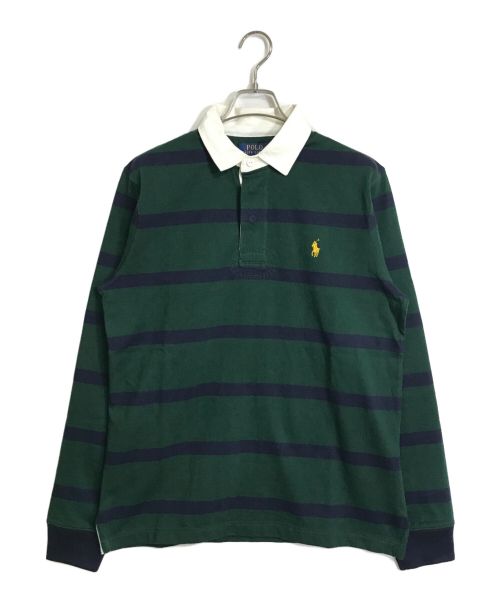 POLO RALPH LAUREN（ポロ・ラルフローレン）POLO RALPH LAUREN (ポロ・ラルフローレン) ラガーシャツ　コットンシャツ グリーン×ネイビー サイズ:Mの古着・服飾アイテム