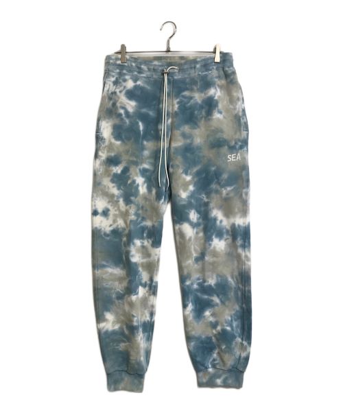 WIND AND SEA（ウィンド アンド シー）WIND AND SEA (ウィンダンシー) スウェットパンツ SWEAT PANTS tie-dye ブルー×グレー サイズ:Lの古着・服飾アイテム