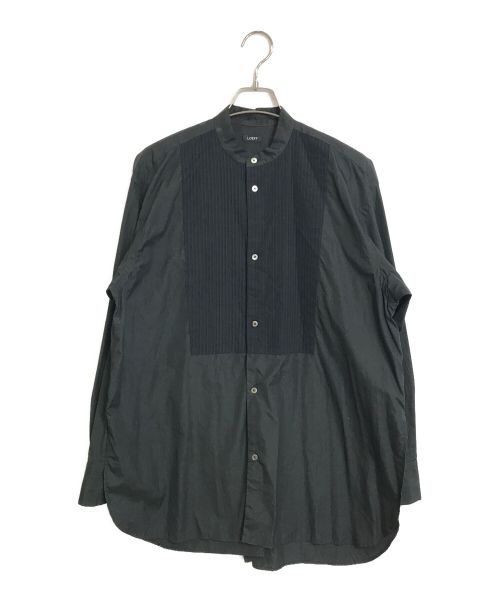 LOEFF（ロエフ）LOEFF (ロエフ) コットンピンタックバンドカラーシャツ ブラック サイズ:1の古着・服飾アイテム