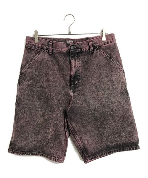 Carhartt WIP（カーハート ワークインプログレス）Carhartt WIP (カーハート) SINGLE KNEE SHORT PANTS ブラック×ピンク サイズ:34の古着・服飾アイテム