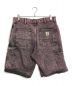 Carhartt WIP (カーハート) SINGLE KNEE SHORT PANTS ブラック×ピンク サイズ:34：5000円