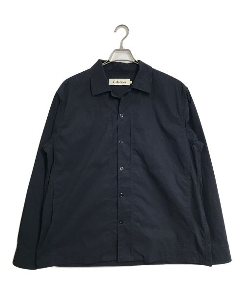 Caledoor（カレドアー）Caledoor (カレドアー) Typewriter Shirt Blouson タイプライター シャツ ブルゾン　長袖　日本製 ネイビー サイズ:Lの古着・服飾アイテム