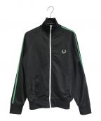 FRED PERRYフレッドペリー）の古着「TWIN TAPE TRACK JACKET ツインテープ　トラックジャケット　ジャージ」｜ブラック×グリーン