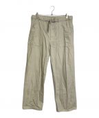 AURALEEオーラリー）の古着「HARD TWIST FINX HEAVY CHINO BELTED PANTS」｜ベージュ