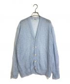 AURALEEオーラリー）の古着「KID MOHAIR SHEER KNIT CARDIGAN」｜ブルー