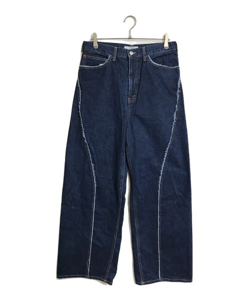 jieda（ジエダ）Jieda (ジエダ) LOOSE FIT JEANS ルーズフィットジーンズ　デニムパンツ　ハイウエスト　日本製 ブルー サイズ:2 未使用品の古着・服飾アイテム