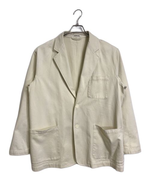 AURALEE（オーラリー）AURALEE (オーラリー) LOOSE TWILL OVER JACKET ルーズツイルオーバージャケット　コットンジャケット　ライトアウター　日本製 アイボリー サイズ:3の古着・服飾アイテム