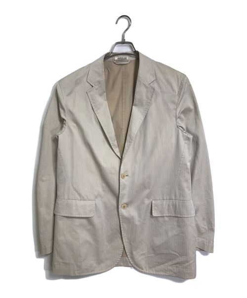 AURALEE（オーラリー）AURALEE (オーラリー) WASHED FINX HERRINGBONE JACKET  コットンジャケット　薄手ジャケット　ライトアウター　日本製 グレー サイズ:3の古着・服飾アイテム