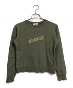 The Blurred CLOTHINGブラードクロージング）の古着「ショート丈ロゴスウェット　コンパクトスウェット　日本製」｜オリーブ