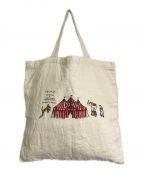 R&D.M.Co-OLDMAN'S TAILORオールドマンズテイラー）の古着「CIRCUS EMBROIDERY TOTE BAG」｜アイボリー