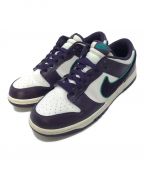 NIKEナイキ）の古着「Dunk Low Retro Chenille Swoosh」｜ホワイト×パープル