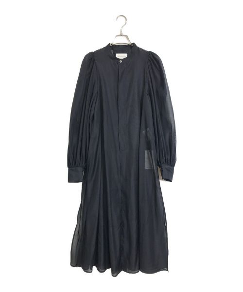 STUMBLY（スタンブリ―）STUMBLY (スタンブリ―) シアーワンピース New Volume Sleeve Long Shirt Dress ネイビー サイズ:36 未使用品の古着・服飾アイテム