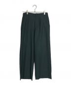 Graphpaperグラフペーパー）の古着「Wool Cupro Adjustable Waisted Trousers」｜グリーン