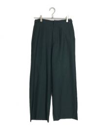 Graphpaper（グラフペーパー）の古着「Wool Cupro Adjustable Waisted Trousers」｜グリーン